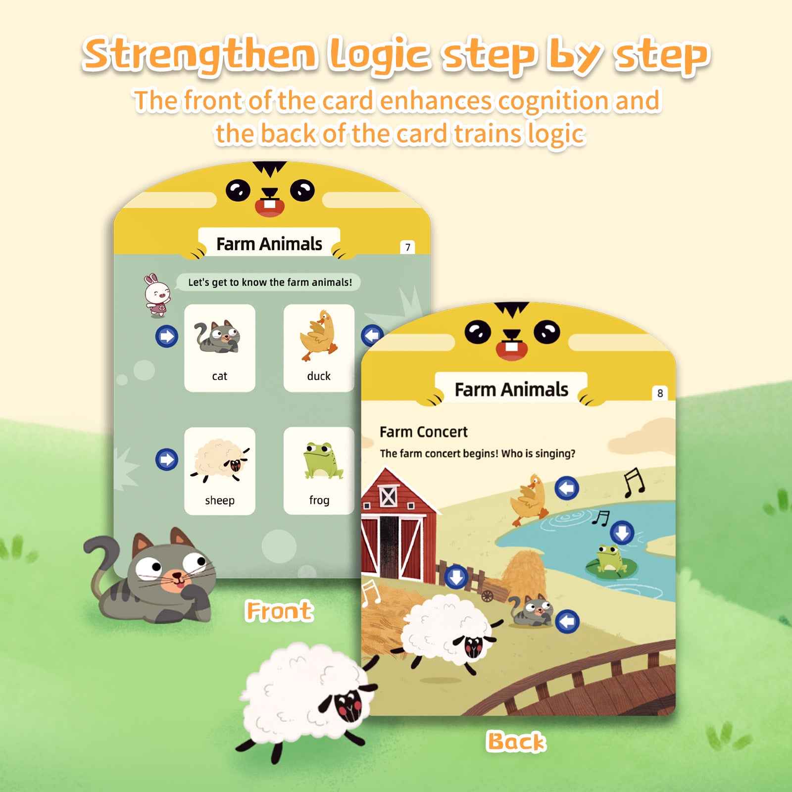 Alilo Screen-Free Learning Tablet for Toddlers 2-5, Educational Toy with 47 Double-Sided Cards, 180+ Words & Logic Games, Gift for Boys Girls